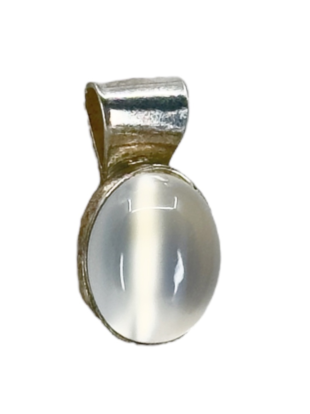 Handcrafted sterling silver cat eye moonstone pendant - GM1043